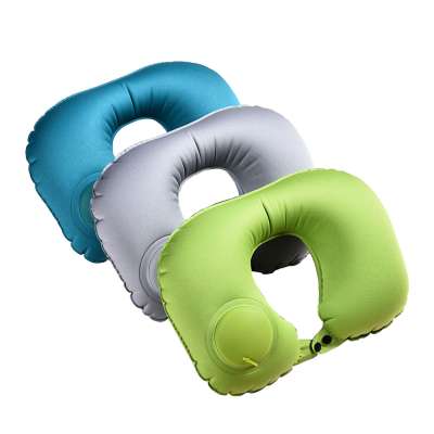 Foldable Outdoor U-shaped Pillow Inflatable Camping Pillow Travel Essential Neck U-shaped Pillow