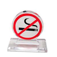 Acrylic No Smoking Sign Display Holder